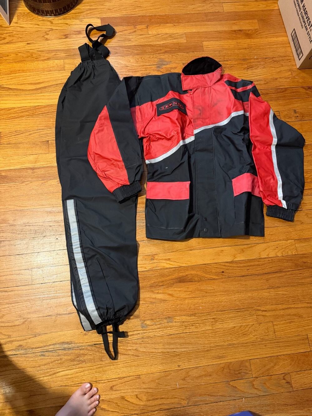 Teknic Motorcycle Rain Suit Jacket & Pants Set Size Small (S) Water Proof